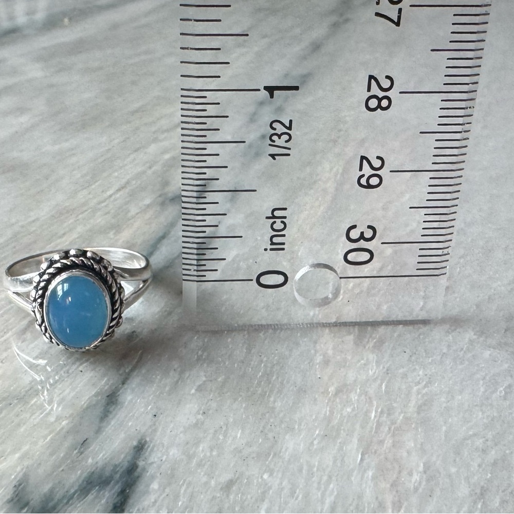 NWOT Sundance Ethereal Skies Ring, Blue Chalcedony, Sterling Silver - Picture 4 of 5
